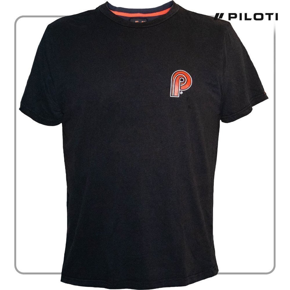 Piloti Men's Black T-Shirt (Size L)